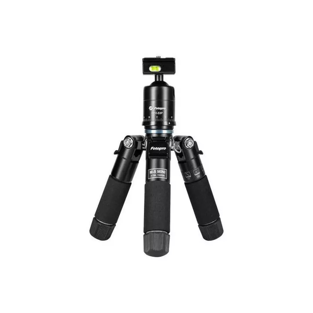 Fotopro M-5 MINI Professional Tripod, M-5 MINI+53P - Black