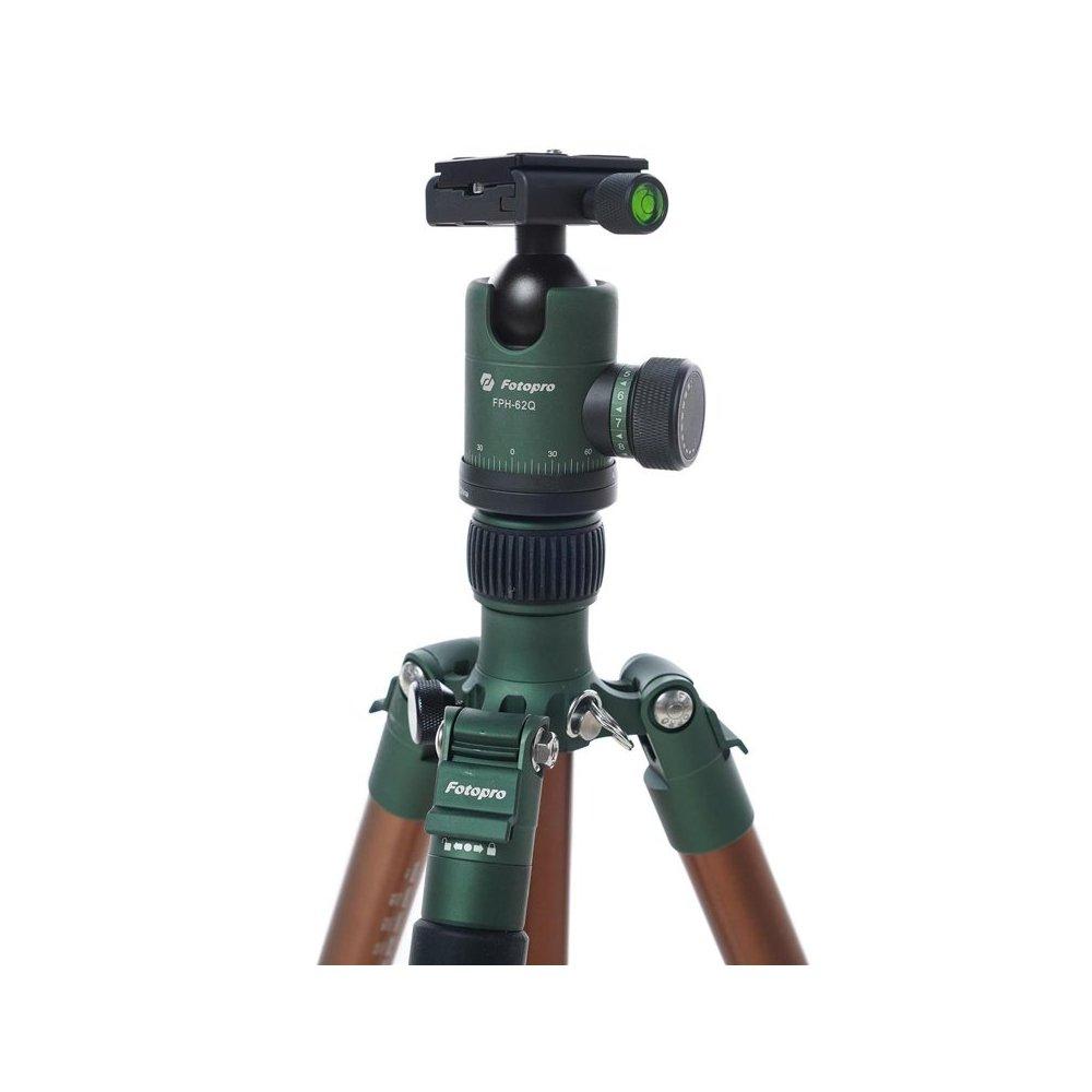 Fotopro Professional Tripod x-go Chameleon+52Q Brown + Matte Green