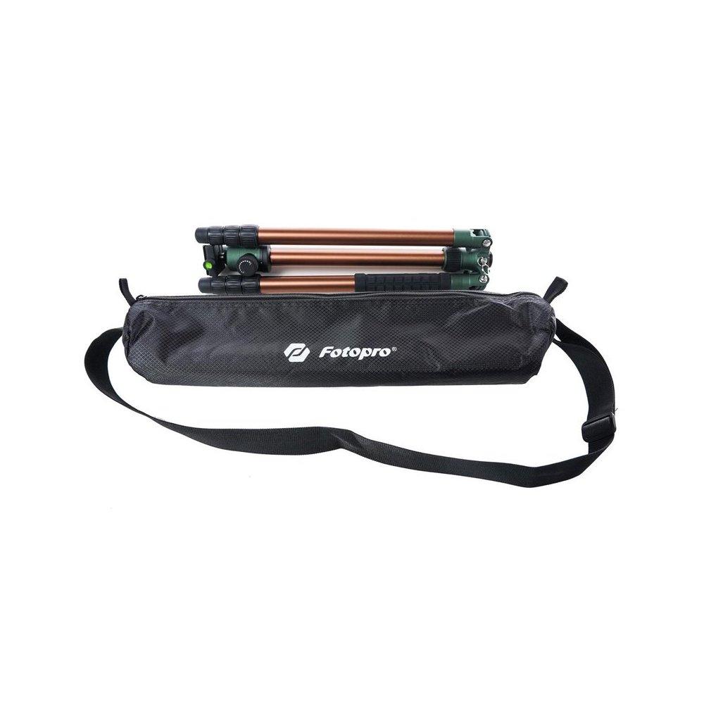 Fotopro Professional Tripod x-go Chameleon+52Q Brown + Matte Green