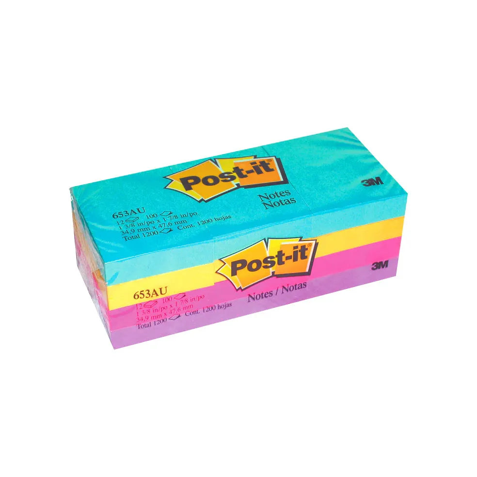 Post-It Ultra Colours 1.5X2  100 Sh/Pad, [Pack Of 12 Pads]