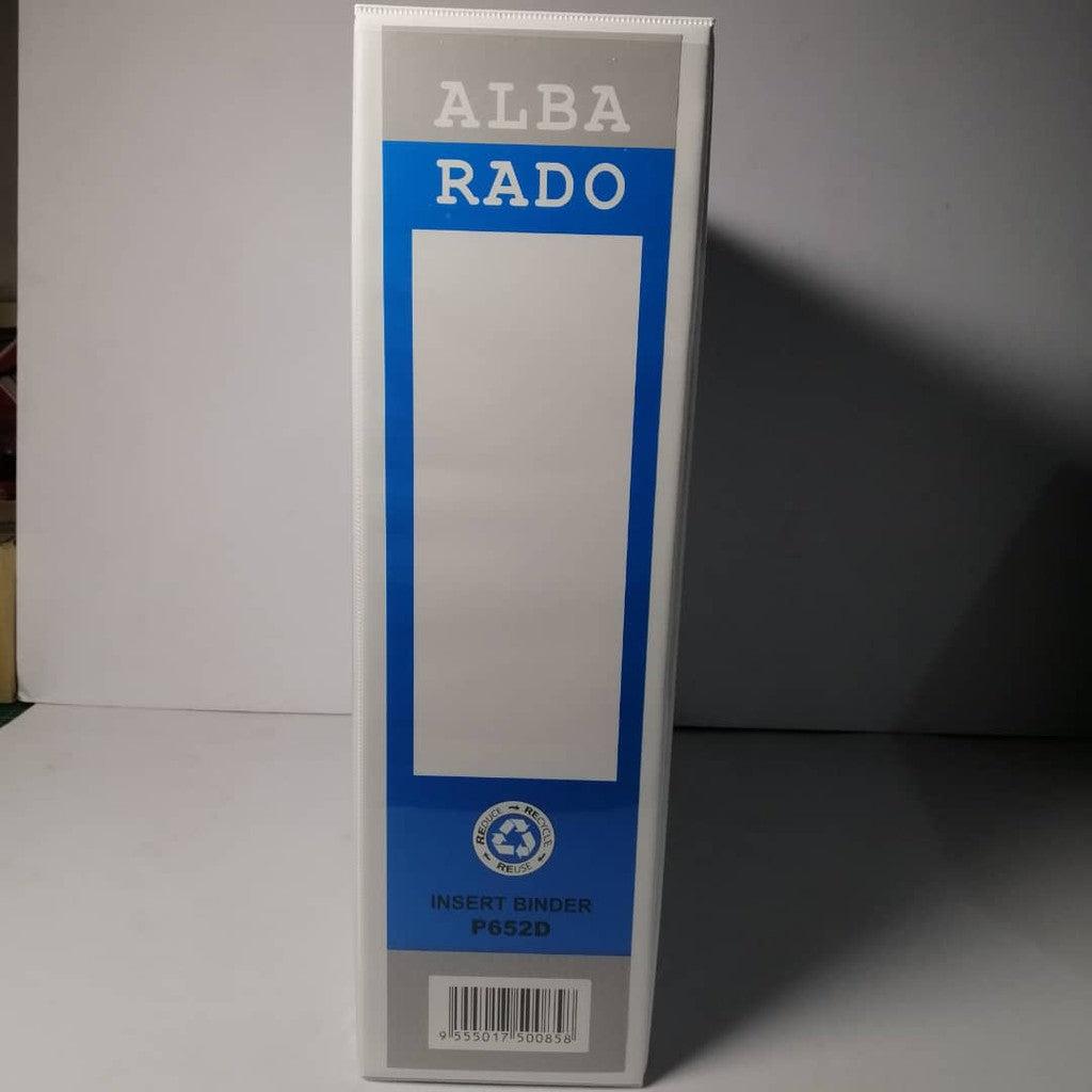 Alba Rado 65Mm Pvc 2D White A4 Ring File
