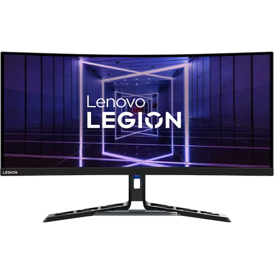 Lenovo Legion Y34wz-30 - 34" WQHD Mini-LED Curved / Up to 1 ms / Up to 180Hz / USB 3.2 Gen 1 / USB-C 3.2 Gen 1 / HDMI 2.1 / DP 1.4 / LAN / Speaker / Eyesafe / Raven Black - Gaming Monitor