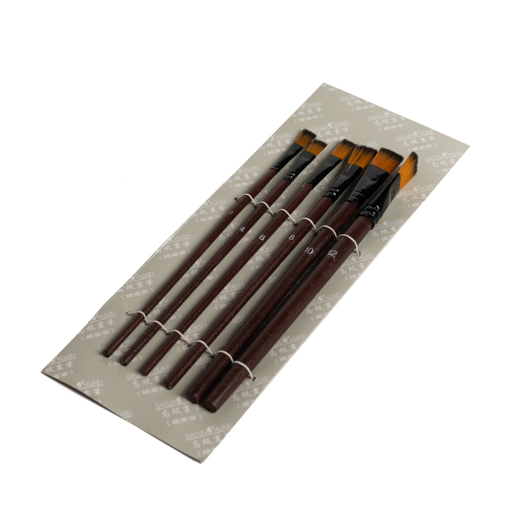 Nylon Oil Paint Brush Set of 6