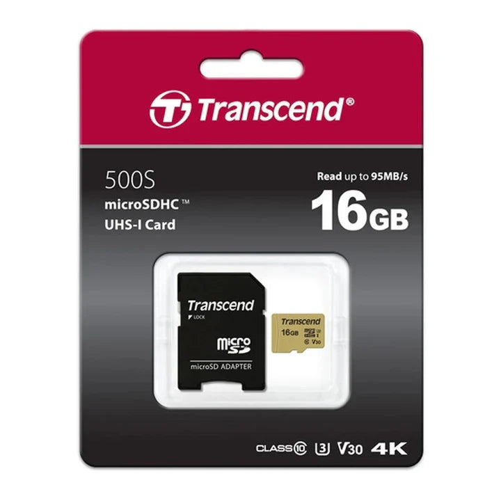 Transcend 16 GB MicroSD Micro SD Card, Class 10