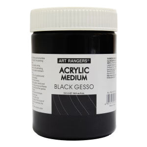 Art Ranger Acrylic Medium 500G Gesso Black Pa61303.500.B