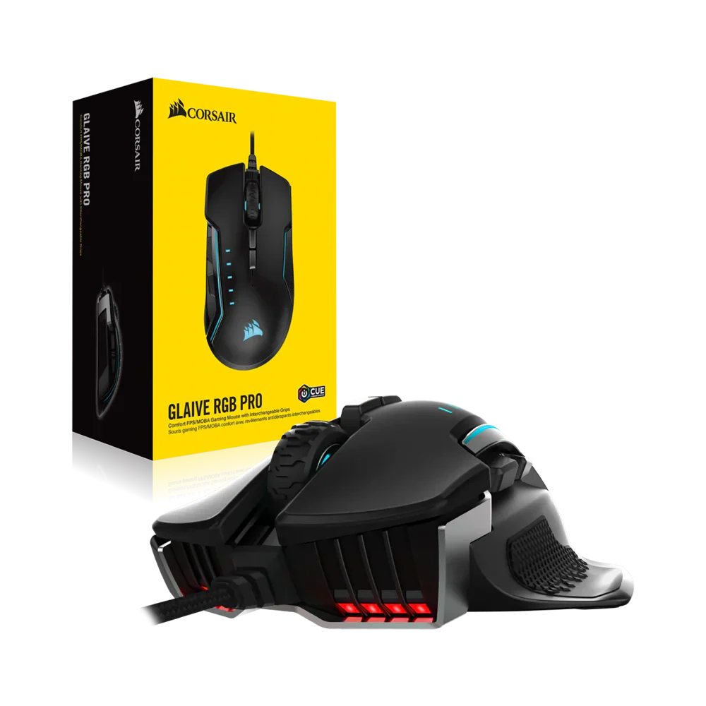 Corsair Glaive Rgb Pro Wired Gaming Mouse Black