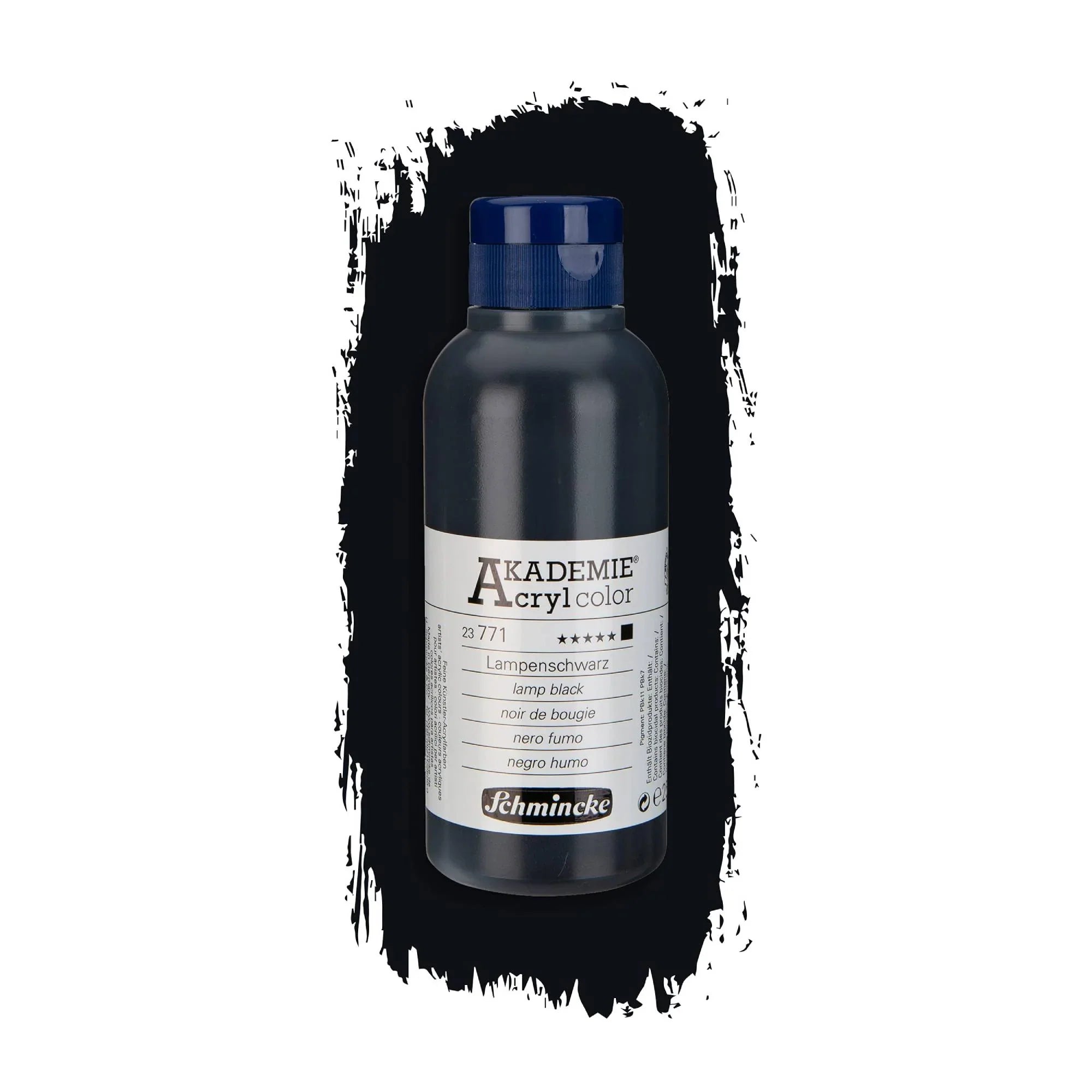 Schmincke - AKADEMIE Acrylic Color, Lamp Black (23771) 250ml