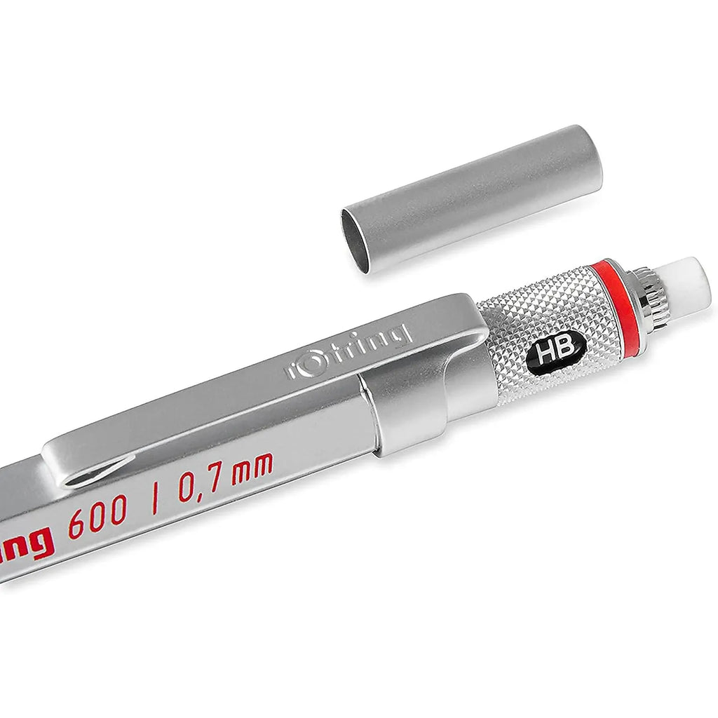 Rotring 600 Mechanical Pencil, 0.7 Mm, Silver