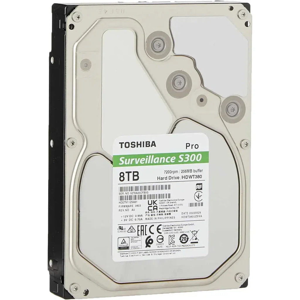 8Tb Toshiba S300 Video Streaming Hard Drive For Surveillance Dvr/Nvr (Hdwt380Uzsva)