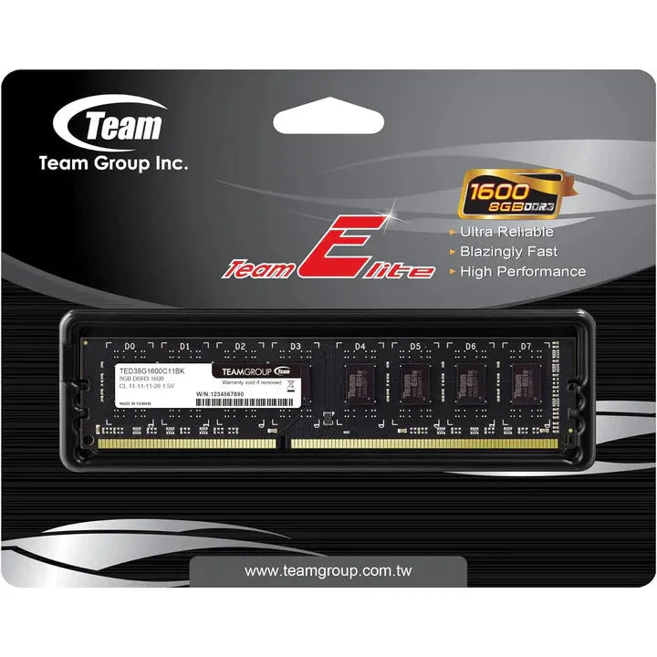 Team Group Elite 8GB 240-Pin DDR3L SDRAM DDR3 1600 (PC3L 12800) Desktop Memory