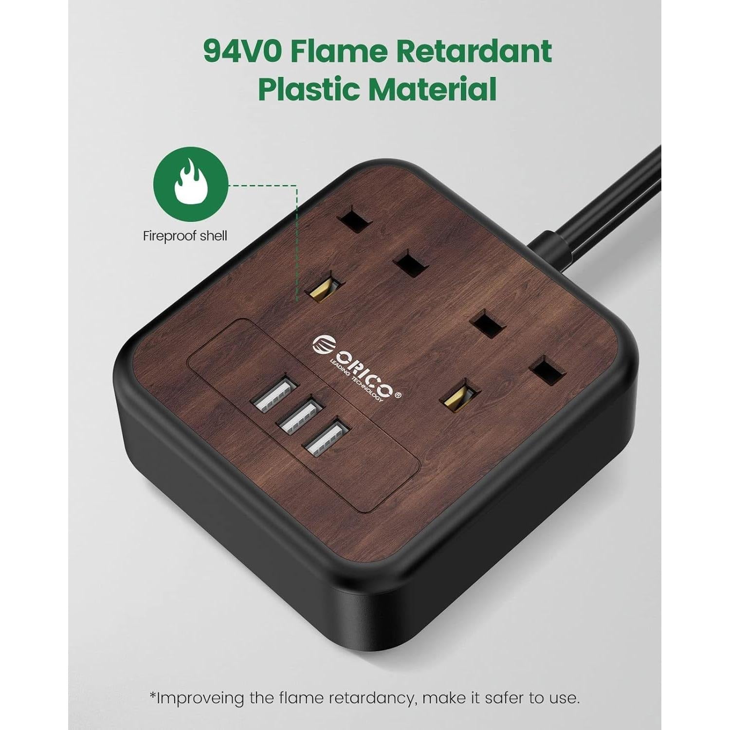 ORICO Power Strip With 3 Usb Port 3 Pin - 3 Meter