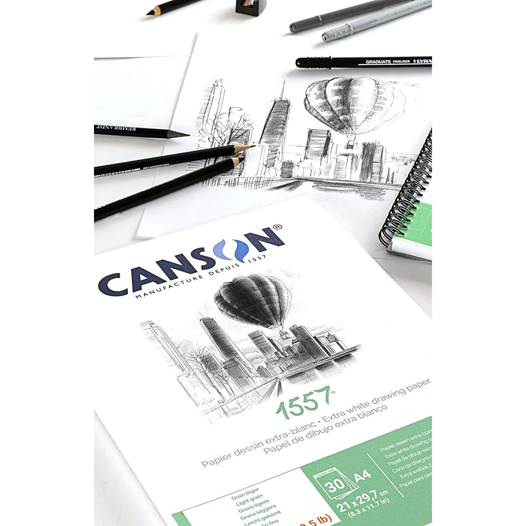 Canson 1557, 30 Sheet, A5, 180Gsm, White Fine Paper
