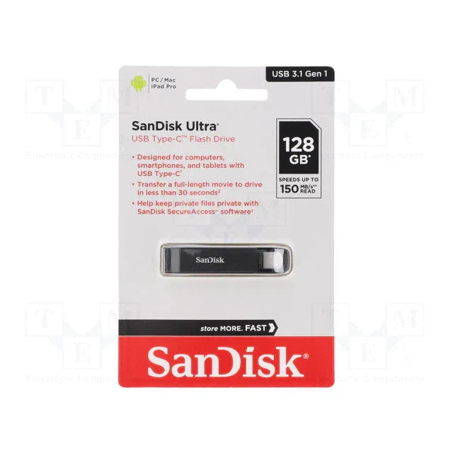 Sandisk 128Gb Ultra Usb Type-C Flash Drive Speed Up To 400Mb/S - Sdcz460