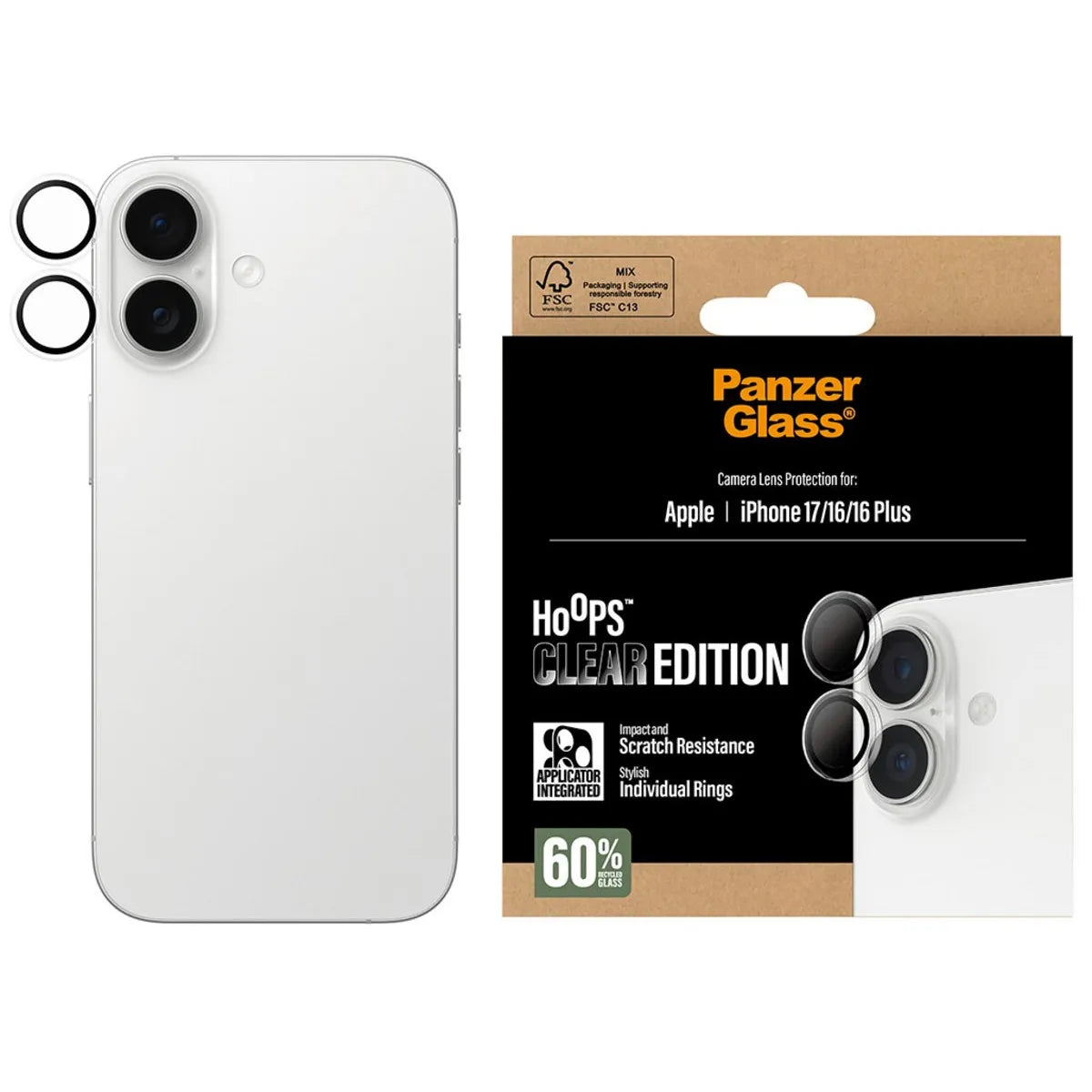 PanzerGlass Hoops iPhone 17/16/16+ Camera Lens protector