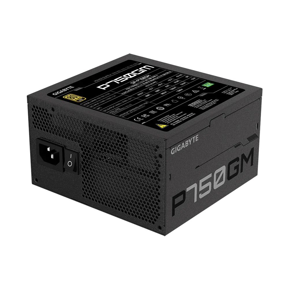 Gigabyte Gp750Gm Gold 750W Fully Modular Power Supply Black