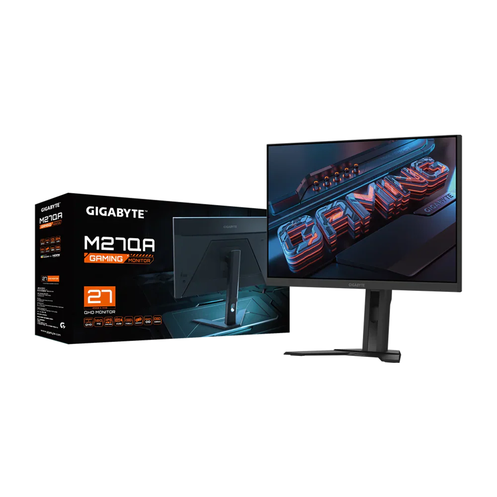 Gigabyte M27Qa 27 Inch 180Hz Qhd Hdmi 2.0 1Ms Ips Gaming Monitor Black