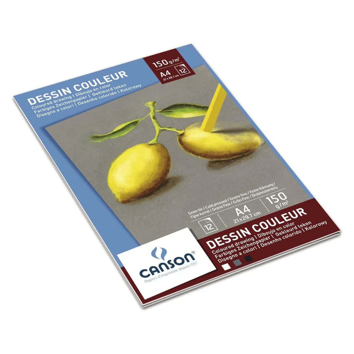 Canson Pad Canson 12Sheet A4 Couleur 150G Pastel