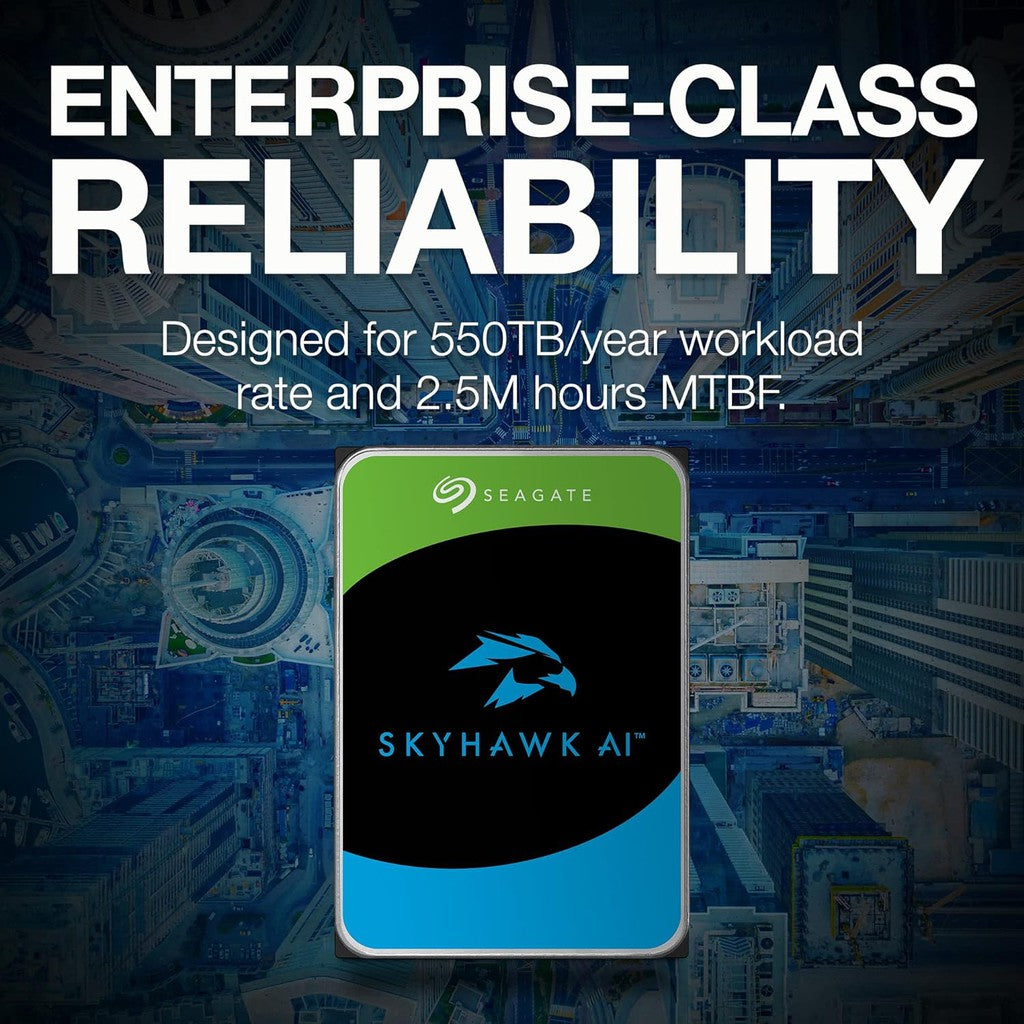 Seagate Skyhawk AI 10 TB Video Internal Hard Drive HDD (ST10000VE001)