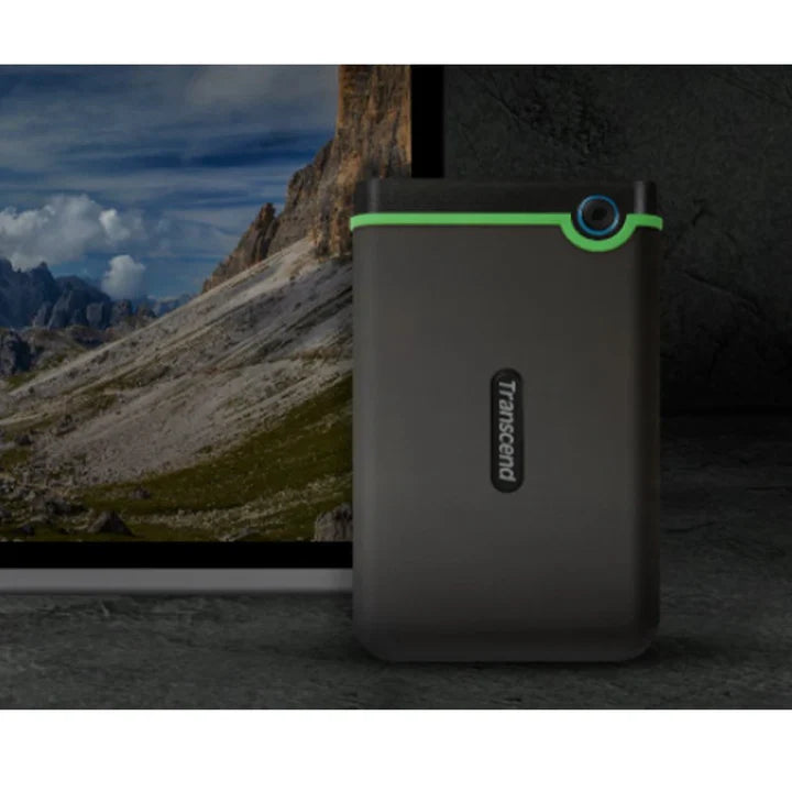 Transcend 4 TB StoreJet 25M3C Type C, Supreme Shock-Resistant, Portable HDD - Iron Grey