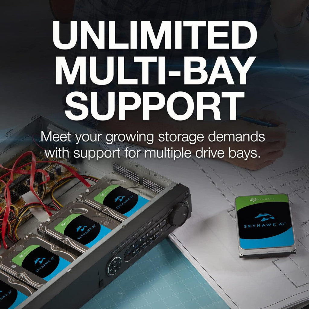 Seagate Skyhawk AI 10 TB Video Internal Hard Drive HDD (ST10000VE001)