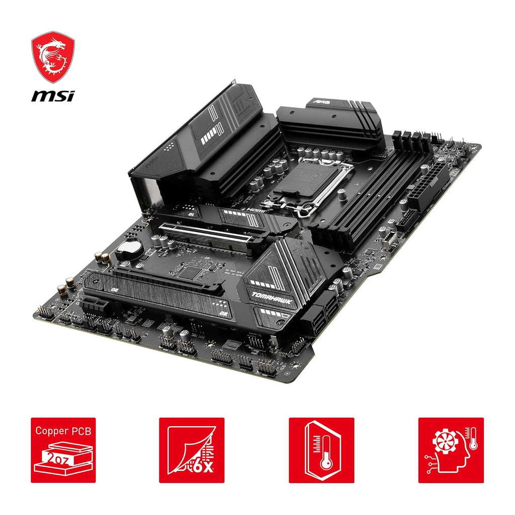 Msi Mag B760 Tomahawk Wifi Ddr4 Atx Motherboard - Black