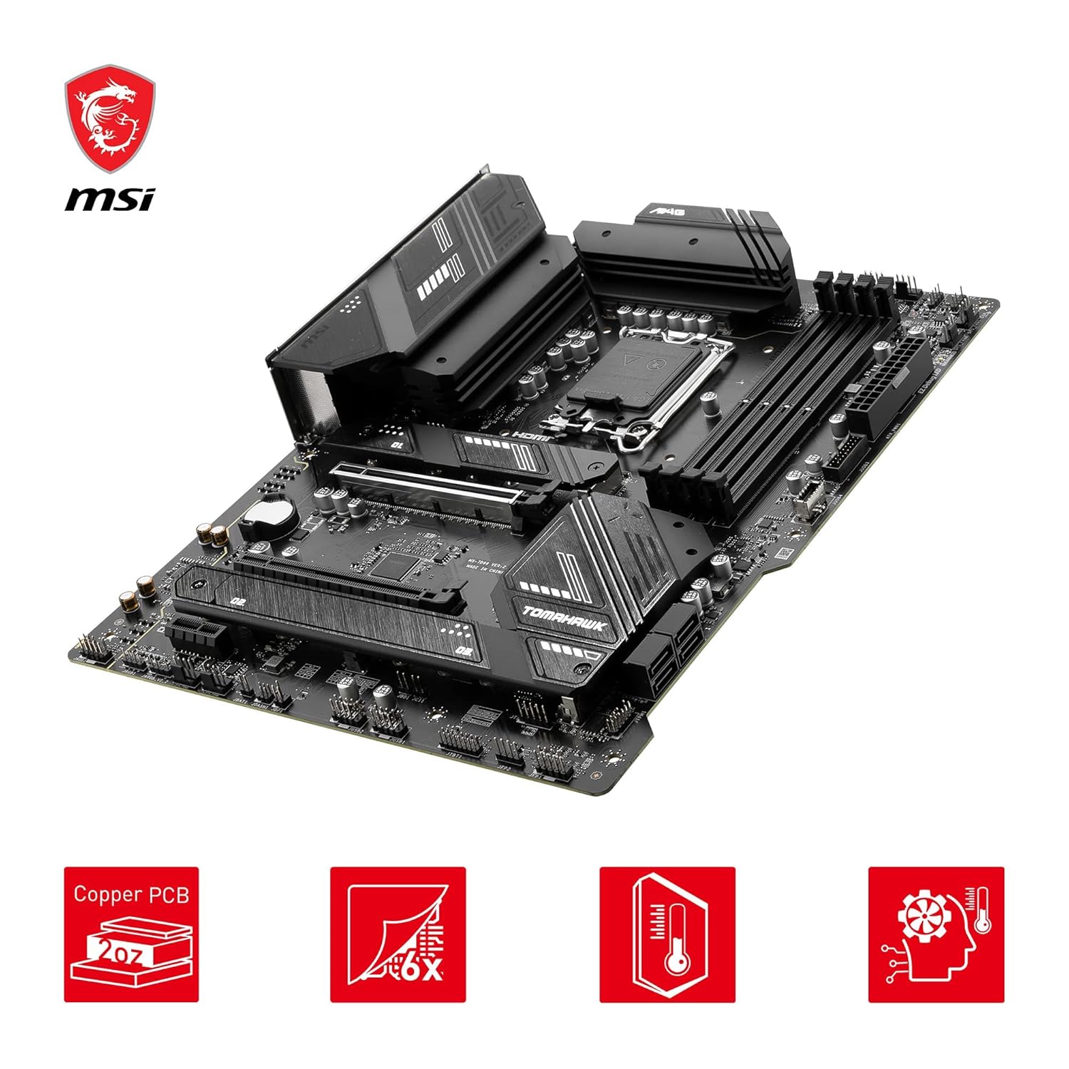 Msi Mag B760 Tomahawk Wifi Ddr4 Atx Motherboard - Black