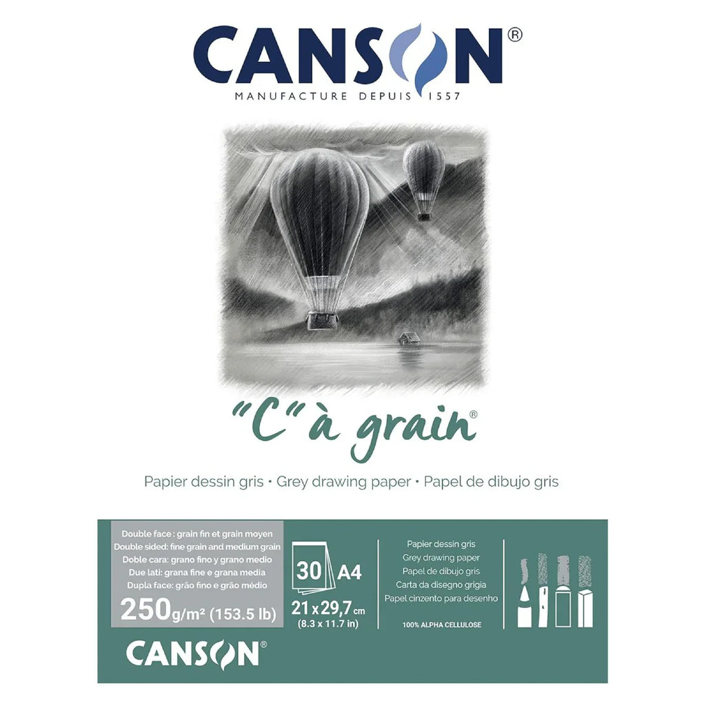 Canson “C À Grain” A4 250G Mottled Grey Drawing Pad