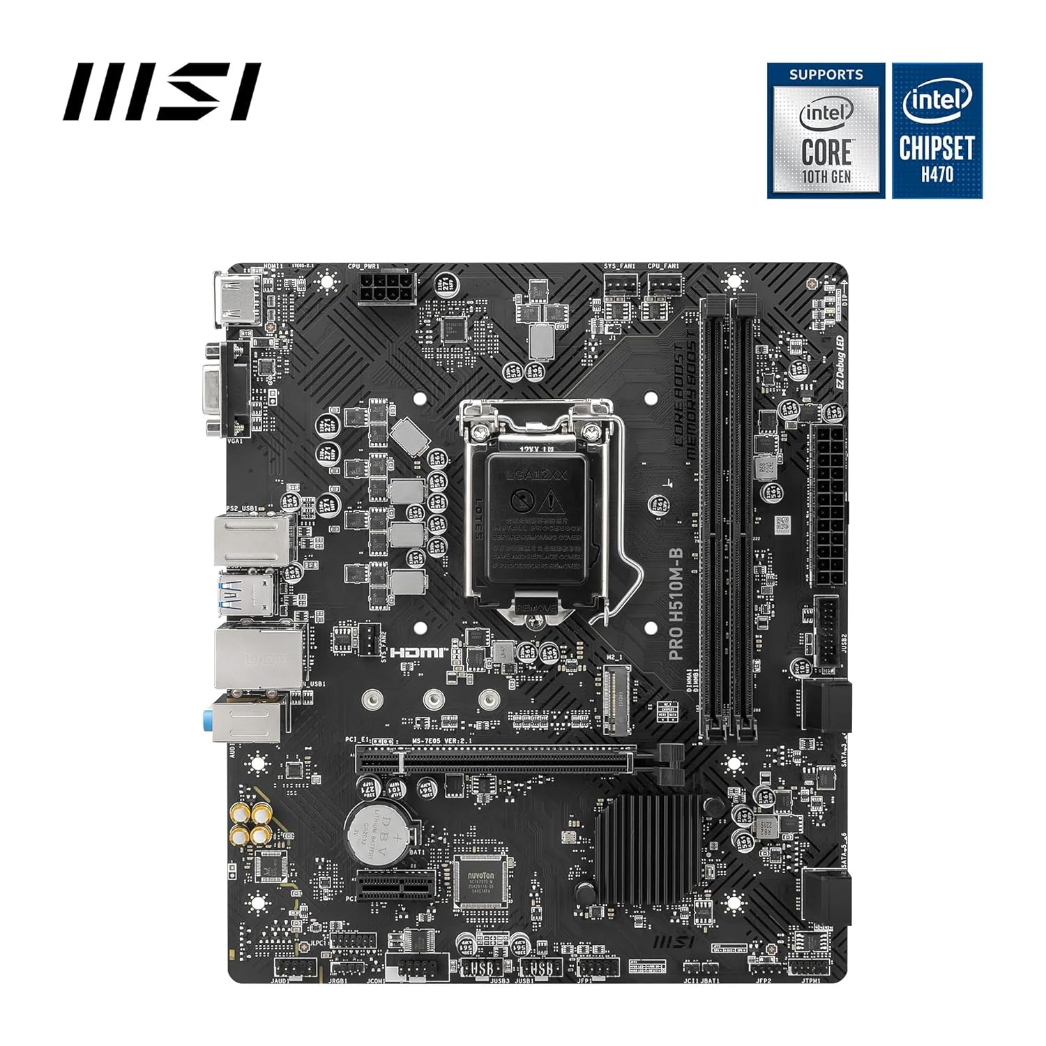 Msi Intel Pro H510M-B Ii Ddr4 Motherboard