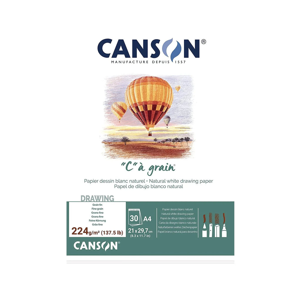 Canson, "C" A Grain, 30Sheet, A4 Size, White, Spiral