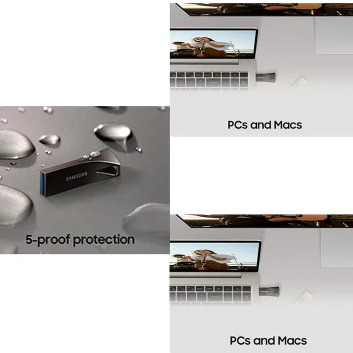 Samsung BAR Plus USB Flash Drive Type-A, 512 GB, 400 MB/s Read, 110 MB/s Write, Durable USB 3.2 Memory Stick