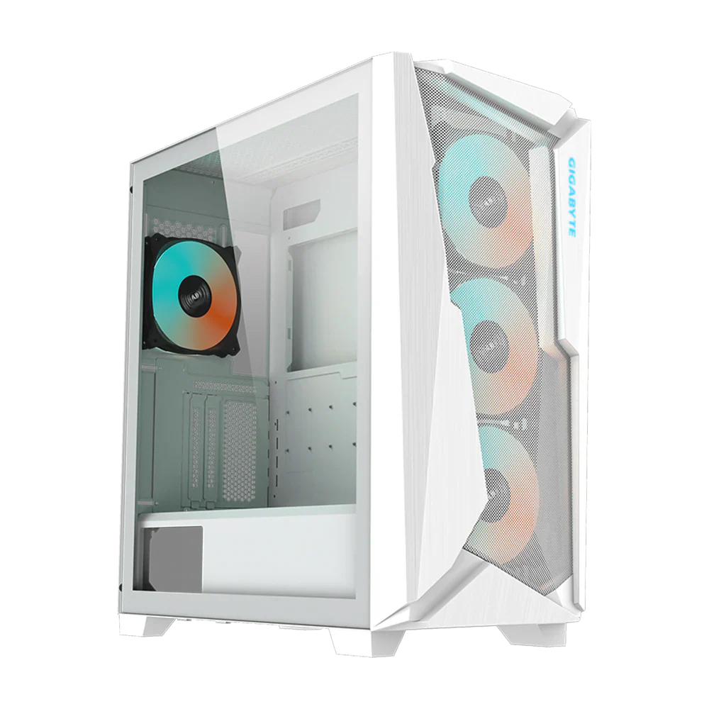 Gigabyte C301Gw V2 4 Rgb Fans Mid Tower Case White