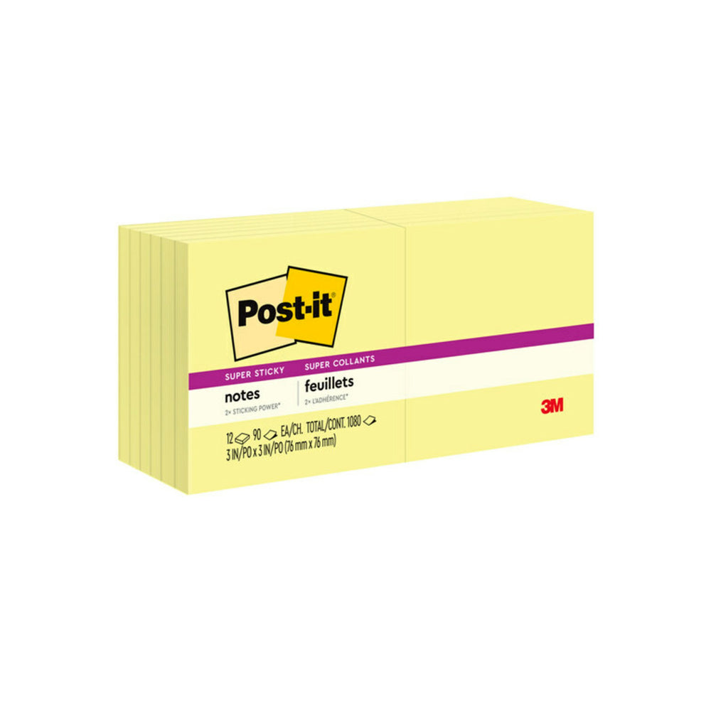 Post-It Super Sticky Yellow Notes - 3 X 3 (654-5Ssy)