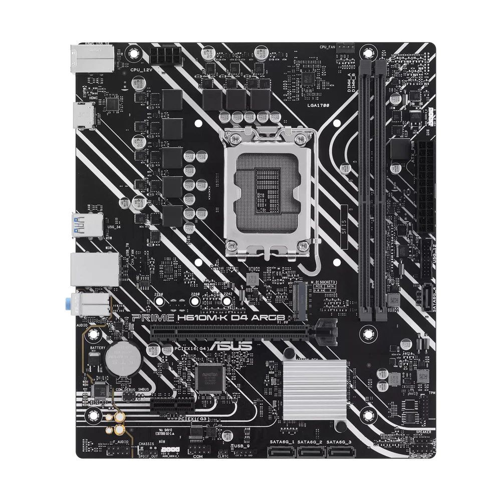 Asus Prime H610M-K Ddr4 Argb Motherboard Black