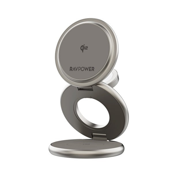 RAVPower Premium Foldable 3 in 1, 15W Wireless Charger - RP-WC1008