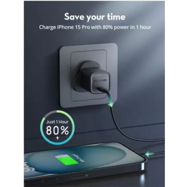 Ravpower Rp-Pc1056 Mini Pd30W  Gan Type C Charger Black