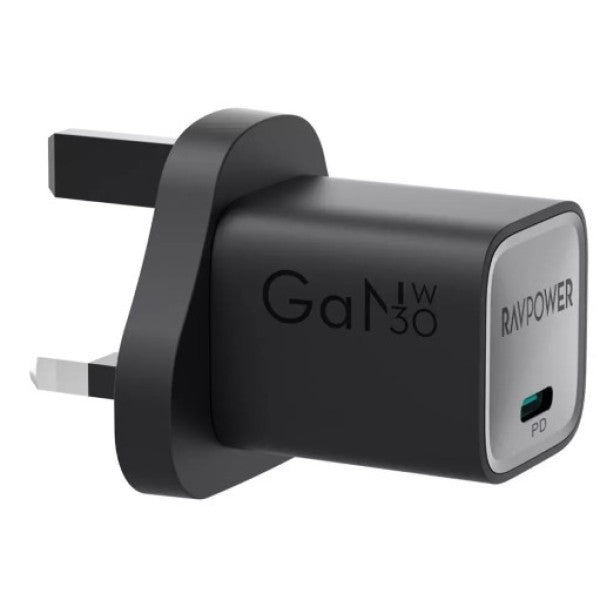 Ravpower Rp-Pc1056 Mini Pd30W  Gan Type C Charger Black