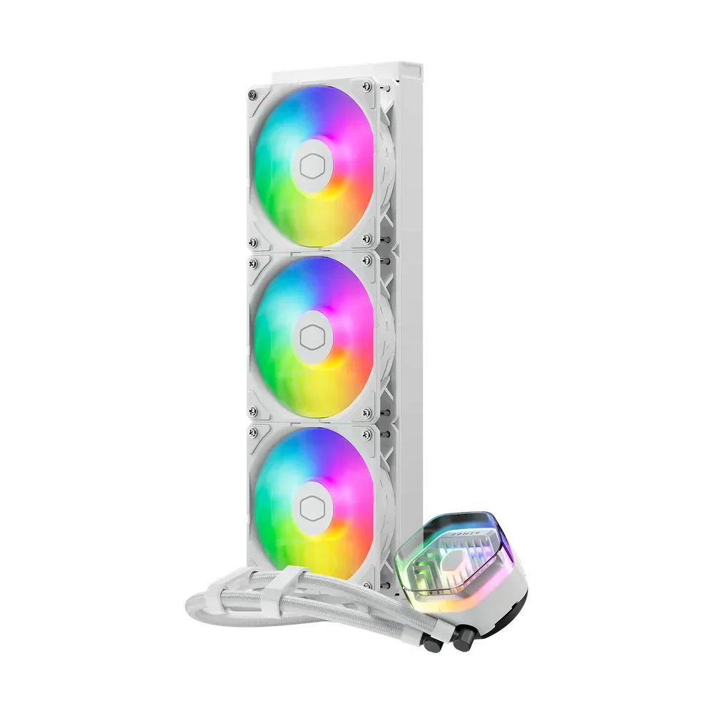 Cooler Master Masterliquid 360 Atmos Argb Cpu Liquid Cooler - White