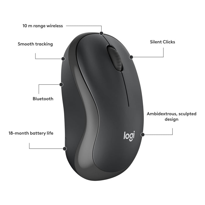 Logitech M240 Silent Bluetooth Mouse – Graphite