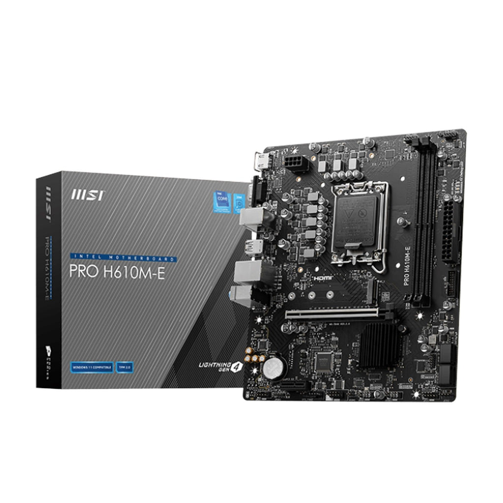 Msi Pro H610M-E Ddr5 Motherboard Black