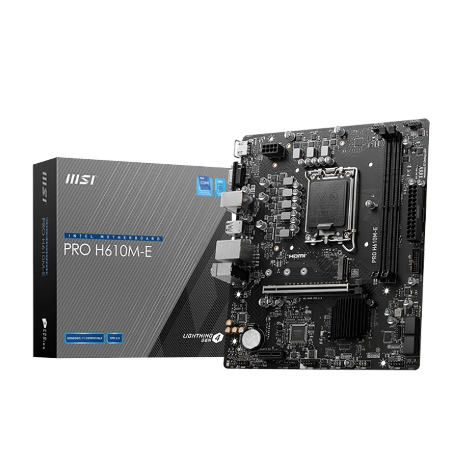 Msi Pro H610M-E Ddr5 Motherboard Black