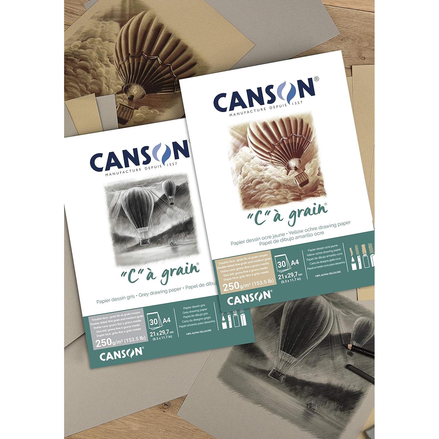 Canson “C À Grain” A4 250G Mottled Grey Drawing Pad