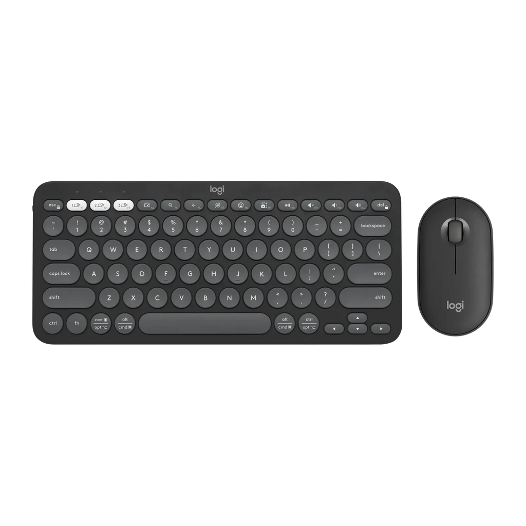 Logitech Pebble 2 Keyboard Mouse Combo - Tonal Graphite (Eng/Arb)