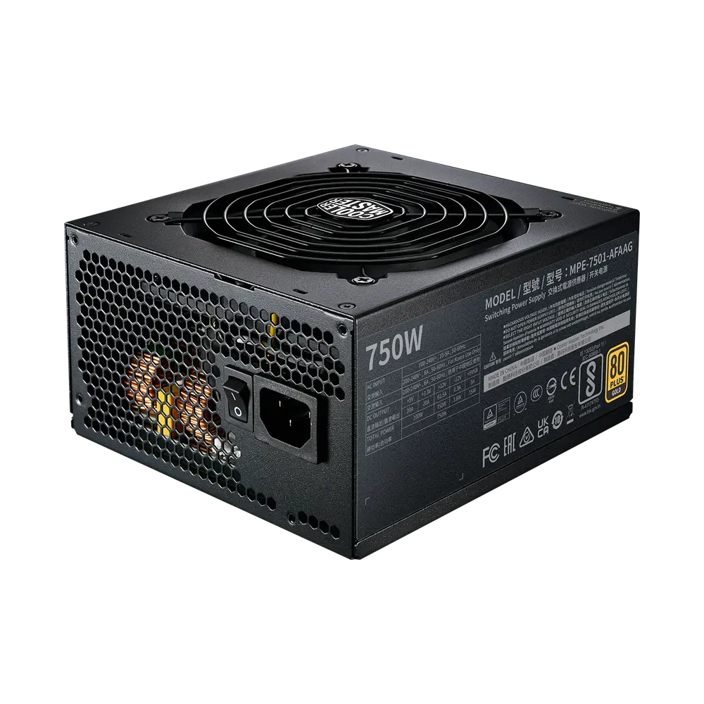Cooler Master Mwe 750W Gold V2 12Vhpwr A/Uk Power Supply - Black