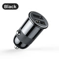 Joyroom 3.1A dual USB Car Charger with Cable - Black