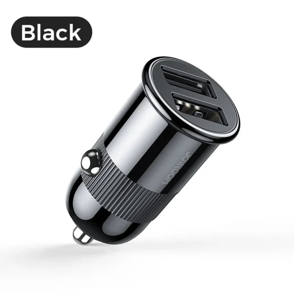 Joyroom 3.1A dual USB Car Charger with Cable - Black