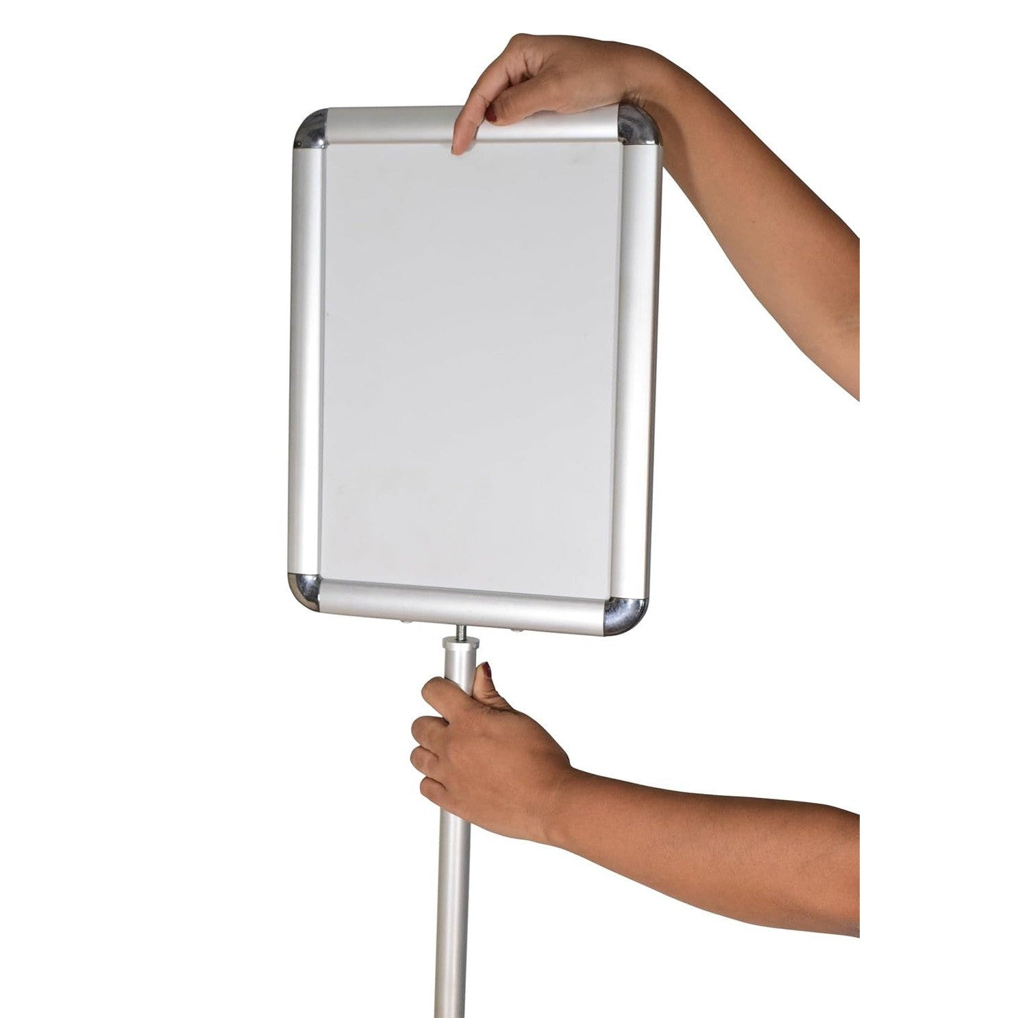 A4 Adjustable Steel Poster Stand - Silver