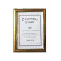A4 Brown & Golden Document Frames Holder Wall Display