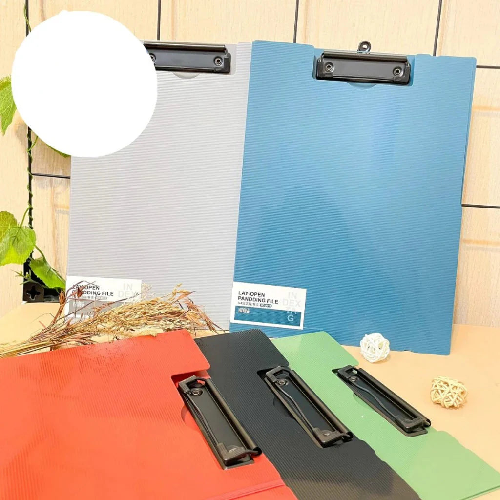 A4 Lay-Open Pandding File Double Clip Multi-Functional Board Folder Paper Filling