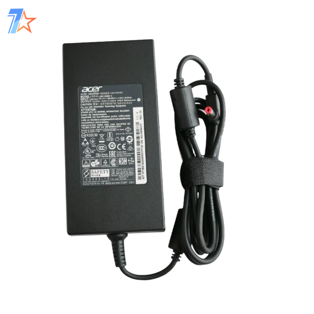Acer Laptop Charger with Power Cable – 19.5V 9.23A 180W (7.4×5.0)