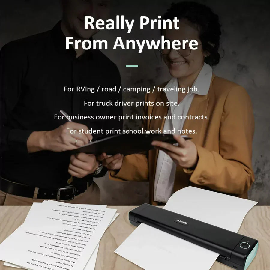 AIMO A4 Mobile Printer – Wireless Portable Thermal Printer M08F